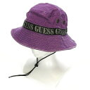 【中古】未使用品 ゲス GUESS 19AW GUESSx88RISING GUE88RISING サファリハット バケットハット 帽子 ハット コットン ロゴ テープ ONE 紫 パープル 小物 バケハ メンズ レディース 【ベクトル 古着】 240617(4)