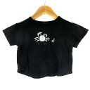 【中古】コムサイズム COMME CA ISM Tシャツ カットソー 半袖 クルーネック カニ 薄手 コットン プリント 90 黒 ブラック トップス /PI ...