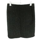 【中古】バーニーズニューヨーク BARNEYS NEW YORK スカート タイト ミニ バックファスナー 薄手 ミックスカラー 36 黒 ブラック ボトムス ...