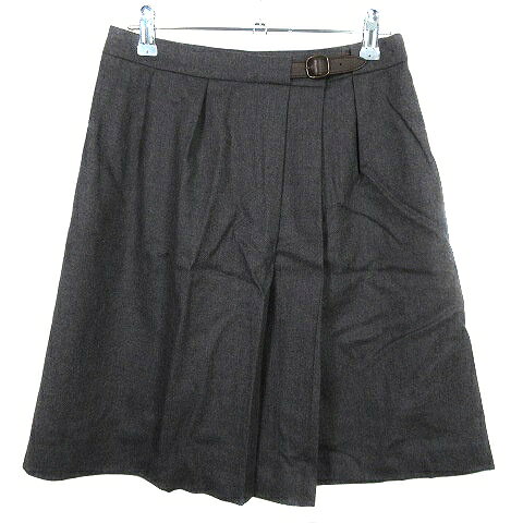 【中古】マッキントッシュフィロソフィー MACKINTOSH PHILOSOPHY スカート フレア ひざ丈 ジップフライ タック 薄手 ウール 無地 38 グレー ボトムス /T2 レディース 【ベクトル 古着】 241122 vectorpremium-18449496 ブランド古着ベクトルプレミアム店 パッケージ画像