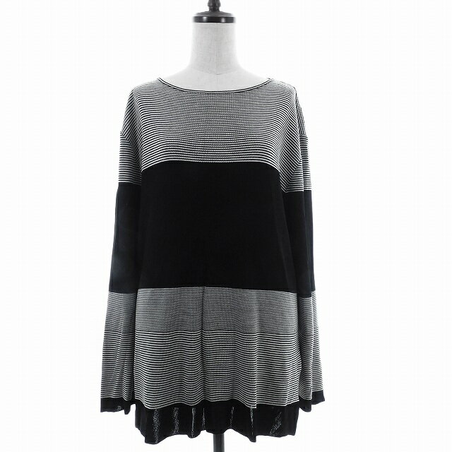 【中古】サルヴァトーレフェラガモ Salvatore Ferragamo ニット カットソー 長袖 ミドル丈 オーバーサ..