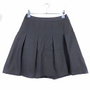 【中古】スピック&スパン ノーブル Spick&Span Noble フレアスカート ミニ ボックスプリーツ バックファスナー 無地 36 グレー ボトムス /T2 レディース 【ベクトル 古着】 250630