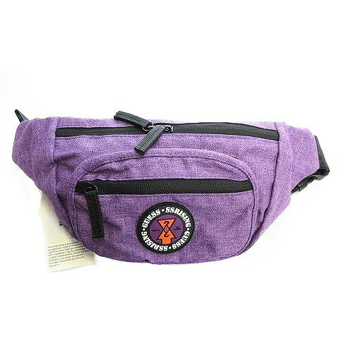 【中古】未使用品 ゲス GUESS 19AW GUESSx88RISING GUE88RISING ボディバッグ ウエストポーチ ミニ ジップ ロゴ コラボレーションロゴ ONE 紫 パープル 鞄 かばん 小物 メンズ 【ベクトル 古着】 250725(4)