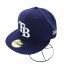 【中古】ニューエラ NEW ERA 59FIFTY MLBオンフィールド タンパベイ・レイズ ゲーム ベースボールキャップ 野球帽 7 55.8cm 紺 ネイビー /KH メンズ 【ベクトル 古着】 231024