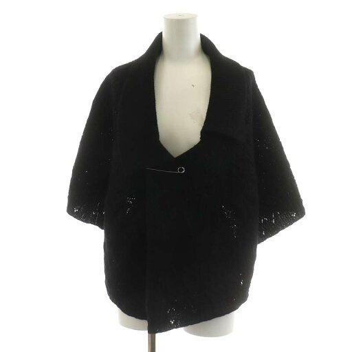 【中古】未使用品 タオ コムデギャルソン TAO COMME des GARCONS AD2022 22AW ケープ ニット ウール M 黒 ブラック TJ-N032 /AN42 レディース 【ベクトル 古着】 240227 【中古】未使用品 タオ コムデギャルソン TAO COMME des GARCONS AD2022 22AW ケープ ニット ウール M 黒 ブラック TJ-N032 /AN42 レディース 【ベクトル 古着】 240227