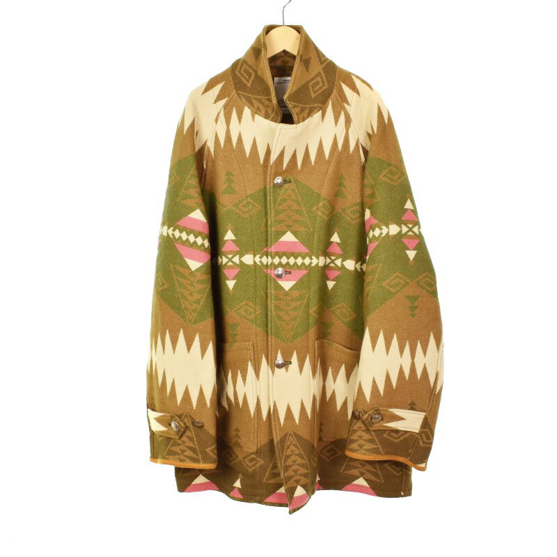 【中古】ビズビム VISVIM 23SS HOPILAND COAT NATIVE BLANKET コート ネイティブ ブランケット 4 茶 ブラウン 0123105013005 メンズ 【ベクトル 古着】 240406