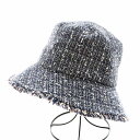 【中古】ヨリ yori ハット 帽子 ツイード ピンク 紺 ネイビー /AN2 ■SH ■OF レディース 【ベクトル 古着】 241125