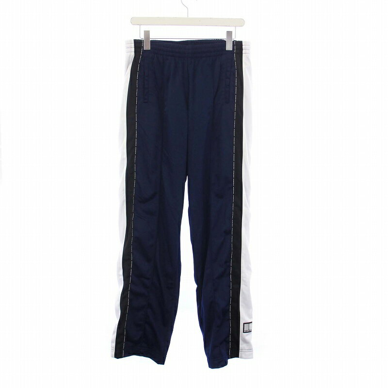 【中古】ヴェトモン ベトモン VETEMENTS VTMNTS CONTRASTING BAND SNAP JERSEY SWEATPANTS ジャージ トラックパンツ サイドスナップ イージー S 紺 ネイビー VL12PA220N /KH ☆AA★ メンズ 【ベクトル 古着】 240925