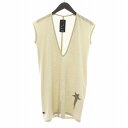 【中古】リックオウエンス Rick Owens × champion チャンピオン タンクトップ 星 スター XS ベージュ /AN12 メンズ 【ベクトル 古...