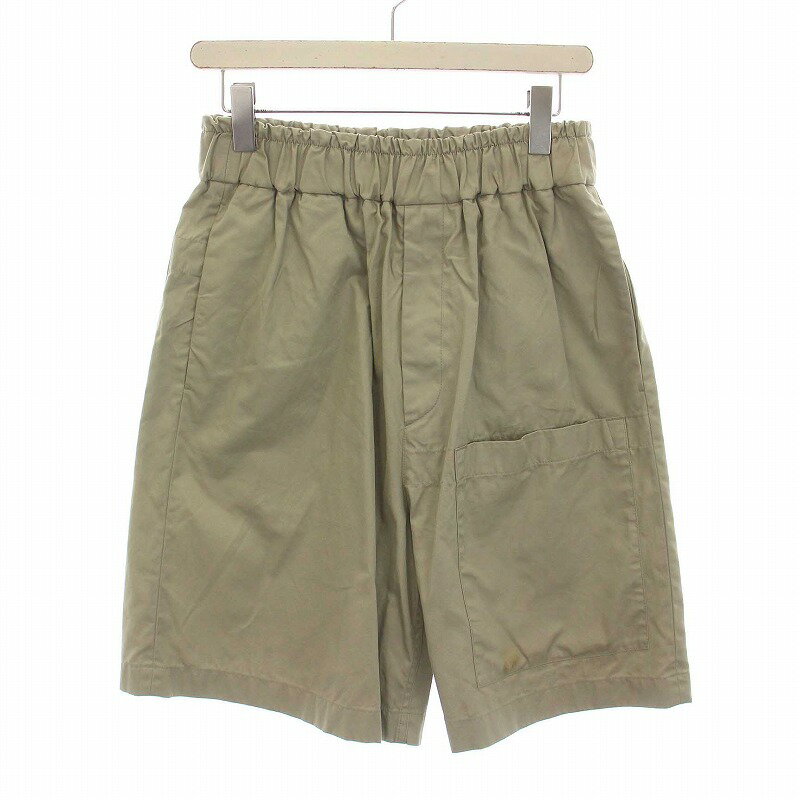 【中古】ジルサンダー JIL SANDER ショートパンツ ハーフパンツ コットン 44 S カーキ グレージュ /YM ☆AA★ メンズ 【ベクトル 古着】 241005