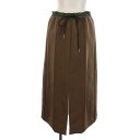 【中古】サカイ sacai 22SS Technical Jersey Skirt テクニカルジャージー スカート プリーツ 切替 ロング 2 M 茶 ブラウン...