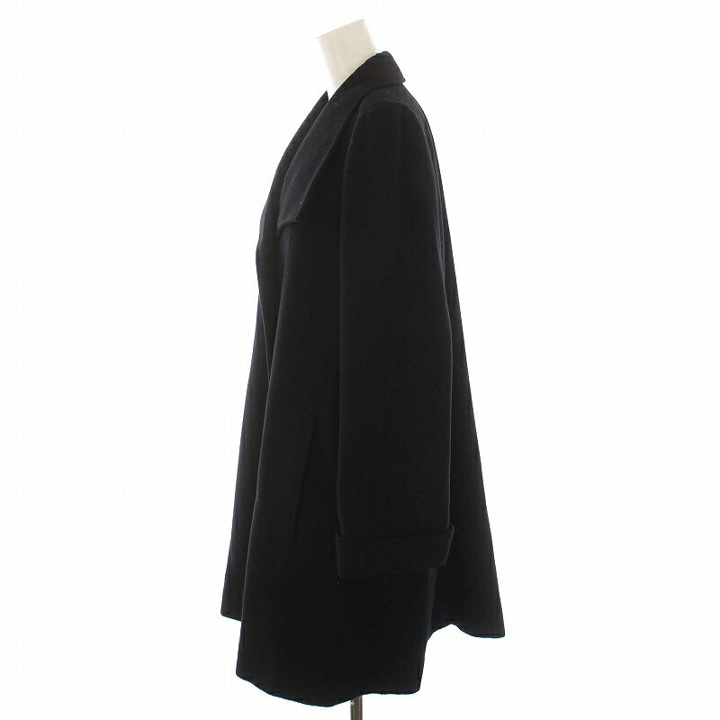 【中古】レリアン Leilian ウールコート ミドル丈 ヴィンテージ アウター 9 M 黒 ブラック /YM レディース 【ベクトル 古着】 241109