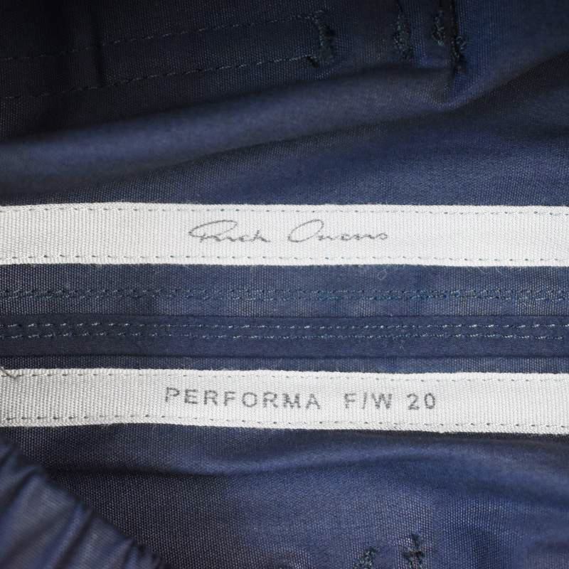 【中古】リックオウエンス Rick Owens 20AW PERFORMA CARGO JOG カーゴジョグロングパンツ 46 紺 ネイビー RU20F3396-TE ☆AA★ メンズ 【ベクトル 古着】 241214