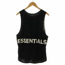 【中古】エフオージー エッセンシャルズ FOG ESSENTIALS タンクトップ メッシュ バックロゴ M 黒 ブラック /AN14 ☆AA★ メンズ 【ベク...