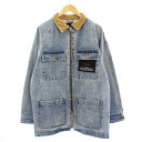 【中古】フィアオブゴッド Fear of God Corduroy COLLAR Denim Long Jacket Vintage Indigo コーデュロイカラー デニムロングジャケット ジージャン Gジャン L インディゴ /KH ☆AA★ メンズ 【ベクトル 古着】 250226(4)