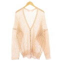 【中古】サルバム sulvam KNIT CARDIGAN ニットカーディガン 長袖 S ベージュ MT-K07-860 /KH ☆AA★ メンズ 【ベクトル 古着】 250326