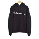 【中古】ヴェトモン VETEMENT 16SS Oversized Logo Hoodie オーバーサイズ ロゴ フーディー パーカー S 黒 ブラック MS1...