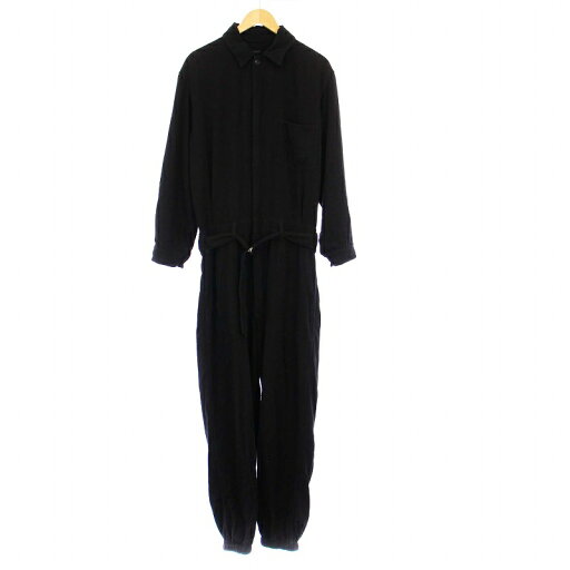 【中古】コモリ COMOLI シルクネップ オールインワン つなぎ 長袖 ワイド 1 黒 B01-01004 /KH メンズ 【ベクトル 古着】 250522 【中古】コモリ COMOLI シルクネップ オールインワン つなぎ 長袖 ワイド 1 黒 B01-01004 /KH メンズ 【ベクトル 古着】 250522