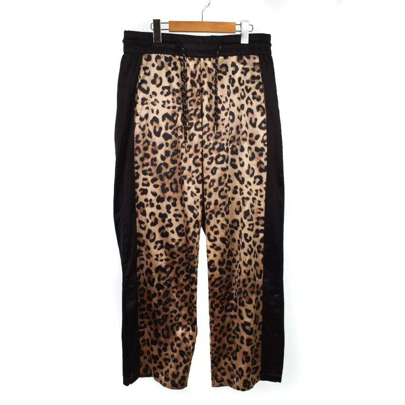 【中古】スーパーサンクス SUPER THANKS イージーパンツ M ヒョウ柄 黒 ブラック ST182-PT003 レディース 【ベクトル 古着】 250630