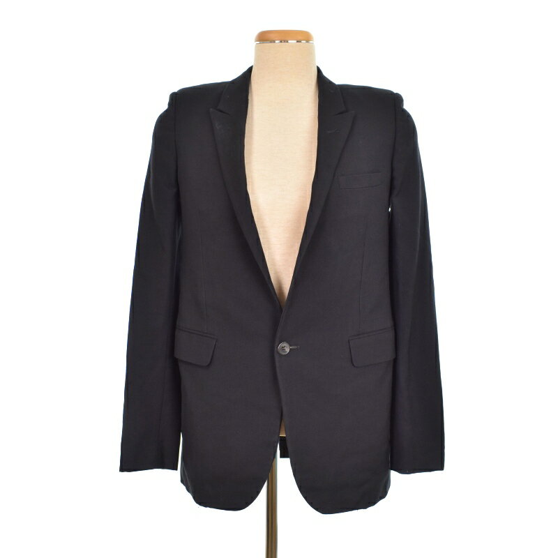【中古】イヴサンローラン YVES SAINT LAURENT 19年製 テーラードジャケット ブレザー 1B 36 黒 ブラック 517740 ☆AA★ レディース 【ベクトル 古着】 250704
