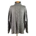 【中古】サルバム sulvam 22AW アーガイルオーバーサイズニット 長袖 M グレー SQ-K05-840 レディース 【ベクトル 古着】 250706