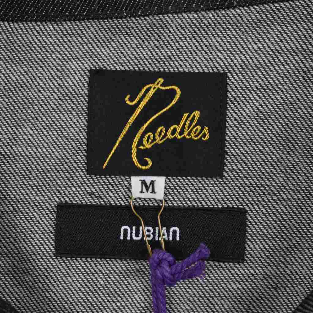 【中古】未使用品 ニードルス ニードルズ Needles ヌビアン NUBIAN 別注 8oz デニム トラックジャケット ブルゾン M 黒 ブラック OT1583 ☆AA★ メンズ 【ベクトル 古着】 250929