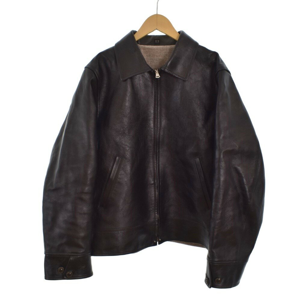 【中古】タイガタカハシ T.T Taiga Takahashi 25AW Lot.802 Cossack Leather Jacket ホースレザー ジャケット 40 黒 ブラック 【ベクトル 古着】 260323