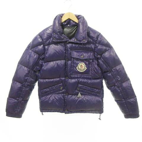 【中古】モンクレール MONCLER ダウンジャケット ワンポイントロゴ 1 紫 パープル 41303/50/68950 ☆AA★ メンズ 【ベクトル 古着】 260320