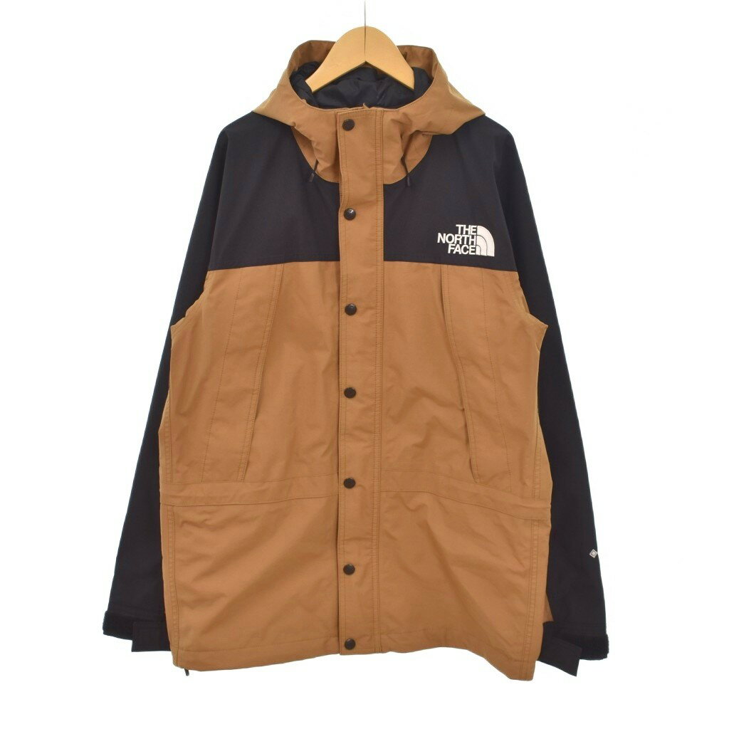 ザノースフェイス THE NORTH FACE GORE-TEX Mountain Light Jacket マウンテンパーカー ナイロンジャケット ロゴ刺繍 M 黒 ブラック ベージュ NP11834 メンズ  260417