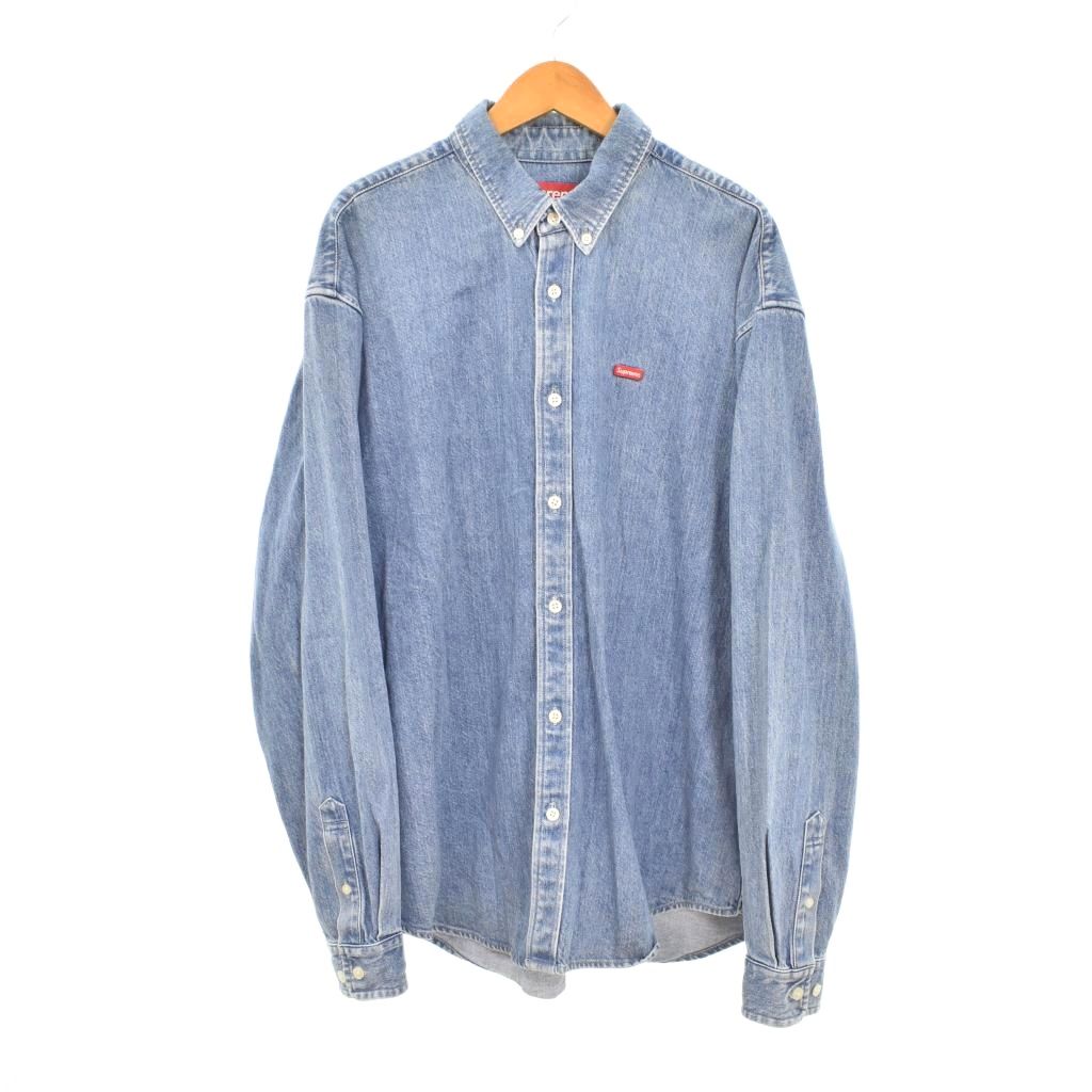 シュプリーム SUPREME 23FW Small Box Shirt Denim スモールボックス シャツ デニム M 青 ブルー メンズ  260606