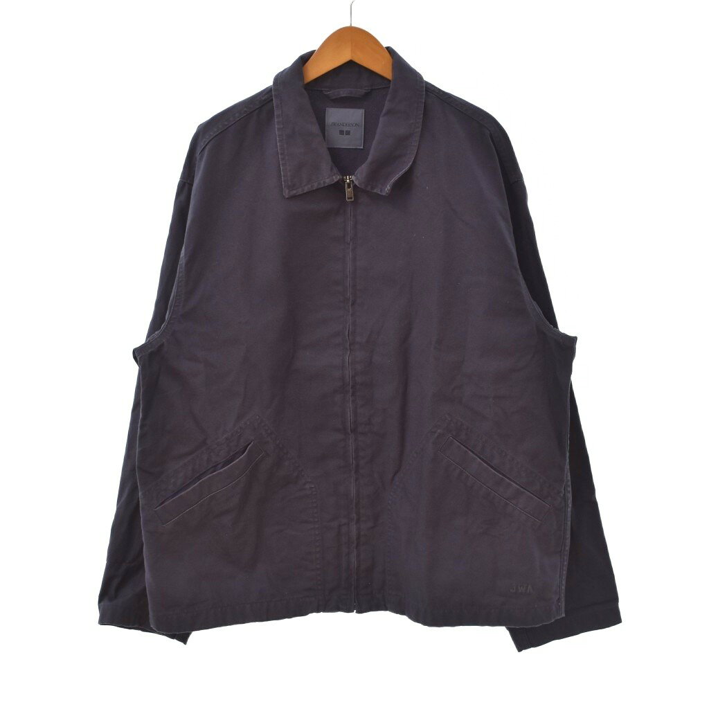 【中古】ユニクロ UNIQLO JW ANDERSON ジップアップブルゾン ワークジャケット ジップアップ XL 紺 ネイビー 311-484249 メンズ 【ベクトル 古着】 260717