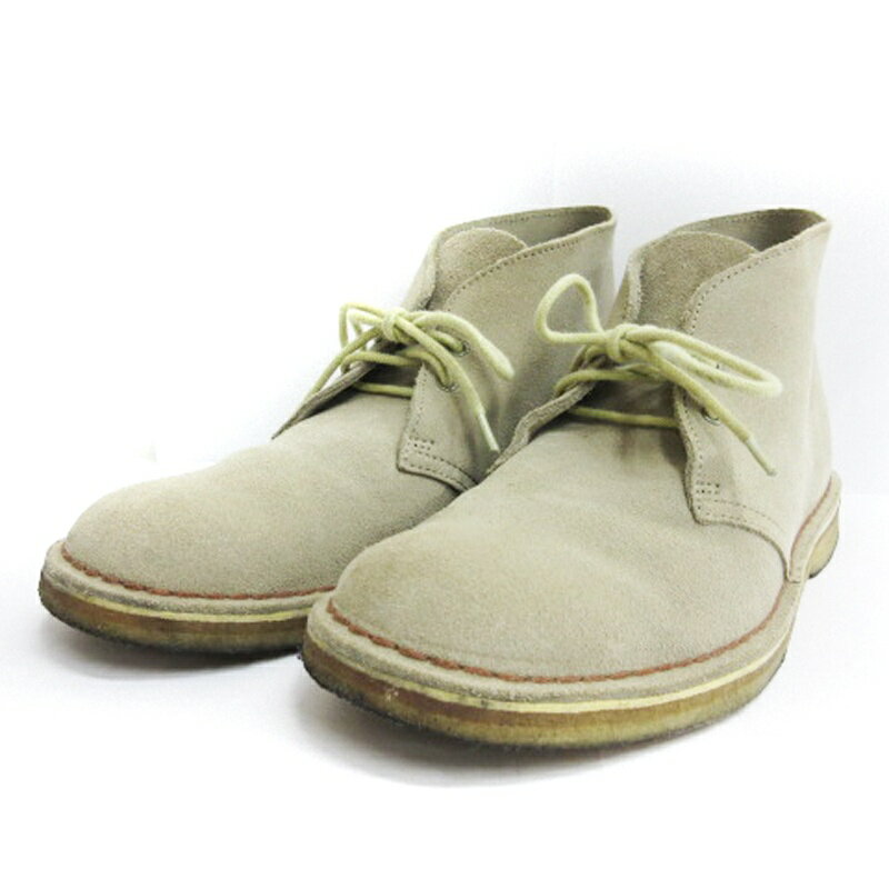 【中古】クラークス clarks デザート ブーツ スエード 60916348 サンドスエード ライトベージュ 25.5cm 靴 メンズ 【ベクトル 古着】 2..