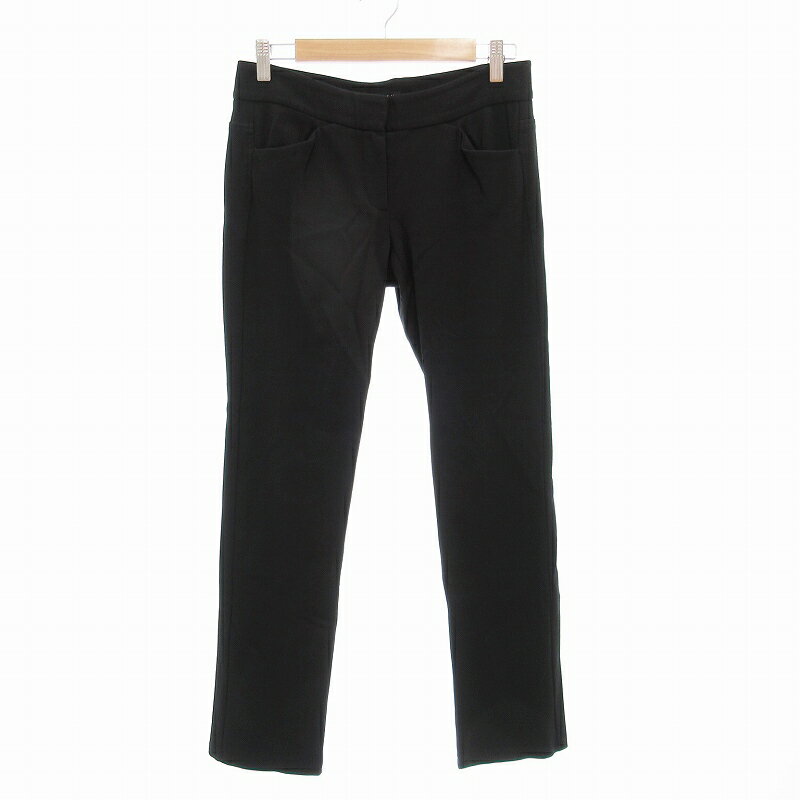 【中古】セオリー Theory テーパードパンツ スラックス ストレッチ 2 M 黒 ブラック ■GY03 /VU◇ 0214 レディース 【ベクトル 古着】 250214