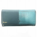 【中古】ユーバイウンガロ U by ungaro 長財布 ロングウォレット レザー ロゴ メタリック グリーン 緑 /VU● 0117 レディース 【ベクトル ...