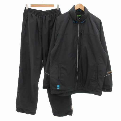 【中古】デサント DESCENTE セットアップ ウインドブレーカー ジャケット パンツ XO 黒 ブラック /UO メンズ 【ベクトル 古着】 250415 【中古】デサント DESCENTE セットアップ ウインドブレーカー ジャケット パンツ XO 黒 ブラック /UO メンズ 【ベクトル 古着】 250415