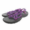 【中古】テバ Teva トングサンダル シューズ ストラップ US8 25.0 黒 紫 ブラック パープル /HO メンズ 【ベクトル 古着】 250623