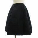 【中古】フォクシー FOXEY DAISY LIN フレアスカート ひざ丈 パイピング シルク 38 黒 ブラック ■GY45 レディース 【ベクトル 古着】 250729