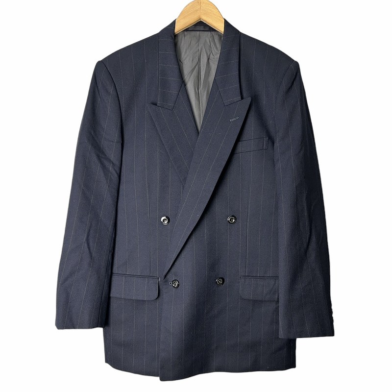 【中古】レノマ renoma paris スーツセットアップ ネイビー 肩パッド入り メンズ 【ベクトル 古着】 240927