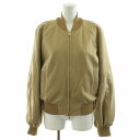 【中古】マックスマーラ MAX MARA 白タグ ブルゾン ジャケット スイングトップ ジャージ ロゴライン S ベージュ ■GY17 /MW レディース 【ベ...