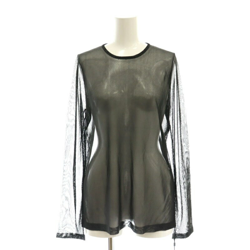 【中古】ダイアグラム グレースコンチネンタル Diagram GRACE CONTINENTAL 24AW シアークルーニットトップ カットソー 長袖 36 黒 ブラック 0324343127 /AT ■OS レディース 【ベクトル 古着】 250519