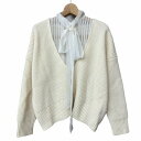 【中古】サカイ sacai 20AW ボウタイ ドッキング ニット セーター クリーム オフホワイト 2 M位 20-05278 ■GY41 レディース 【ベクトル 古着】 250609(4)