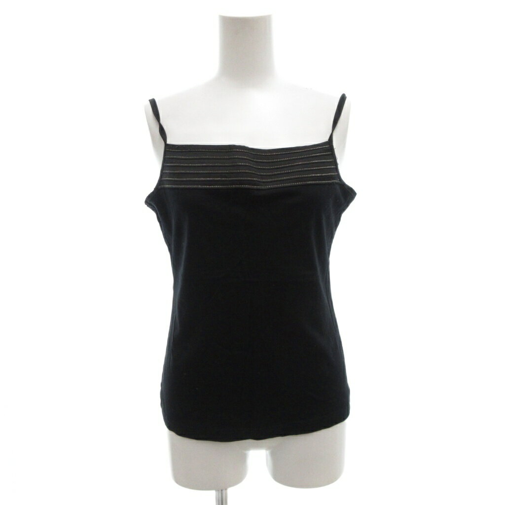 【中古】Carino Lei キャミソール 40 黒 ブラック ステッチ /FF レディース 【ベクトル 古着】 251024(4)