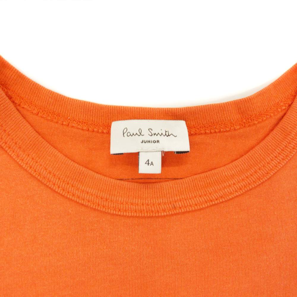 【中古】ポールスミス PAUL SMITH プリントTシャツ 半袖 男の子 4 赤 レッド オレ...