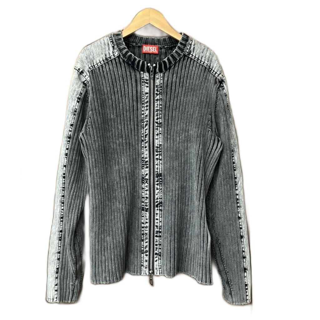 ディーゼル DIESEL FULL ZIP K MATTY 25FW ニット セーター ジップアップ S グレー A17464 メンズ  260209