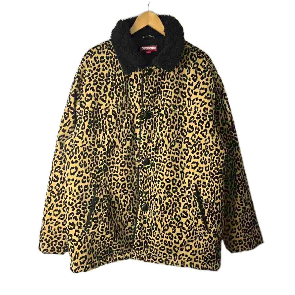 シュプリーム SUPREME 24AW Kindermann Uncut Corduroy Car Coat ジャケット カーコート アニマル柄 XL キャメル メンズ  260227