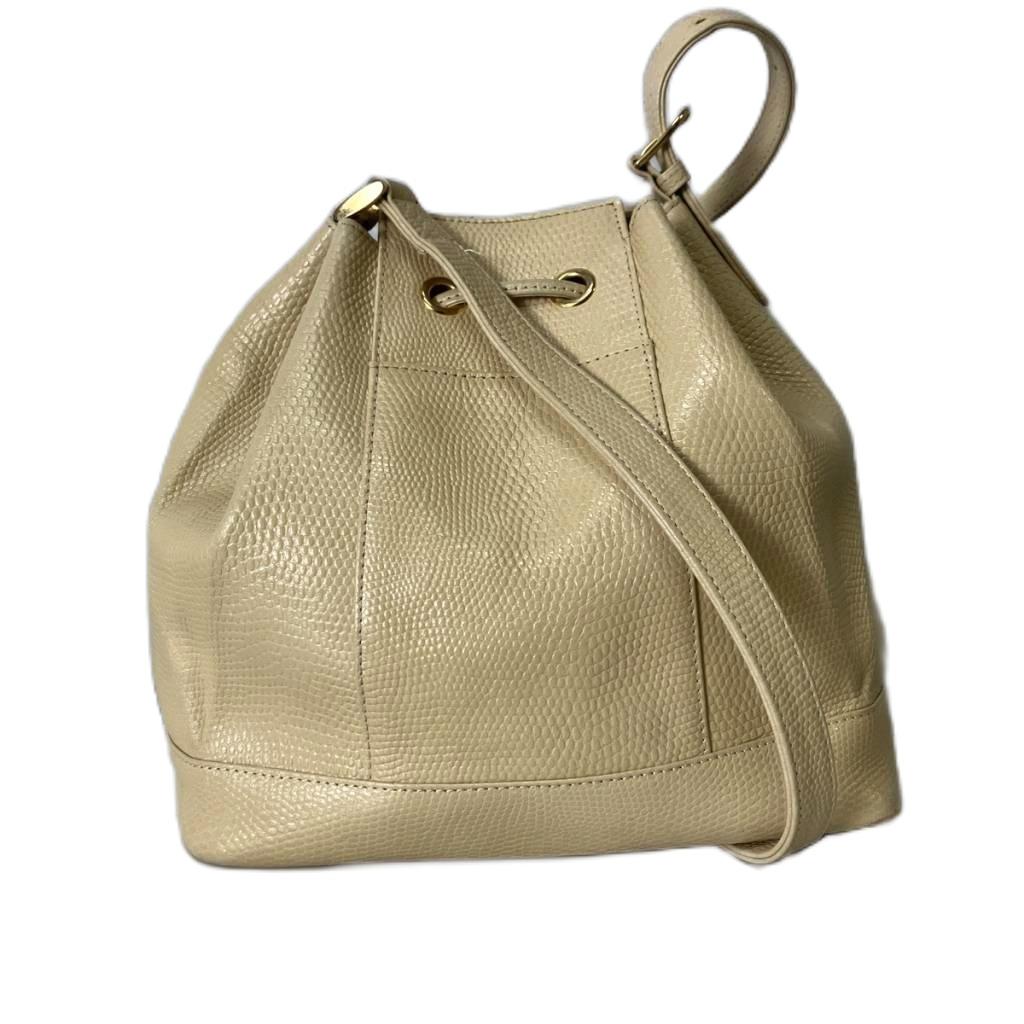 VANESSA BRUNO - 【中古】ウンガロ UNGARO 巾着 ハンドバッグ レザー ベージュ ■GY99 レディース 【ベクトル 古着】 260423