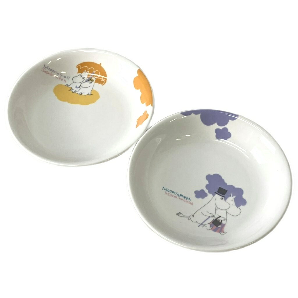 【中古】ムーミン キッチン 食器 皿 2個セット ホワイト ■GY06 メンズ レディース ...
