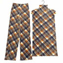 【中古】プリーツプリーズ PLEATS PLEASE プリーツセットアップ パンツ チェック柄 サイズ3 2 マルチカラー レディース 【ベクトル 古着】 24...