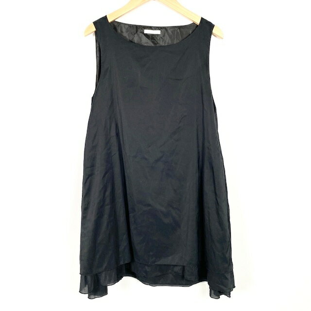 【中古】トゥービーシック TO BE CHIC ノースリーブ チュニック ワンピース ドレス 無地 ブラック 黒 レディース 【ベクトル 古着】 240822