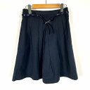 【中古】ナラカミーチェ NARA CAMICIE フレアスカート ボトムス ひざ丈 ベルト付 紺 ネイビー 1 S相当 レディース 【ベクトル 古着】 240825(4)